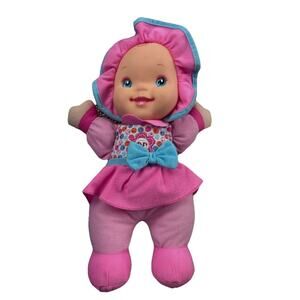 Baby's First Giggles 14” Doll Plush Body Stuffed The Doll Giggles Polka Dots